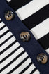 The Isabella Stripe Half Placket Polo T Shirt Ensemble