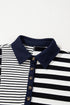 The Isabella Stripe Half Placket Polo T Shirt Ensemble