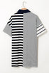 The Isabella Stripe Half Placket Polo T Shirt Ensemble