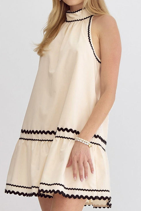 The Magnolia Stripe Halter Mini Dress