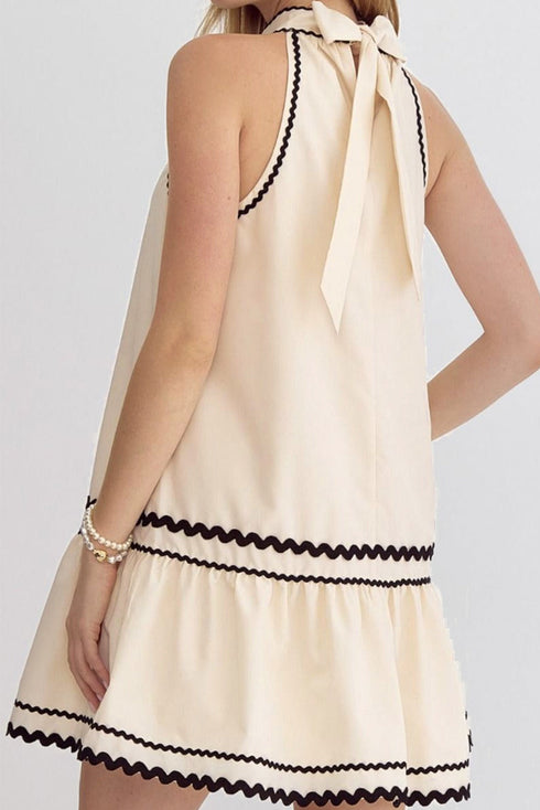 The Magnolia Stripe Halter Mini Dress