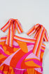 The Magnolia Stroll Knotted Shoulder Abstract Maxi Dress