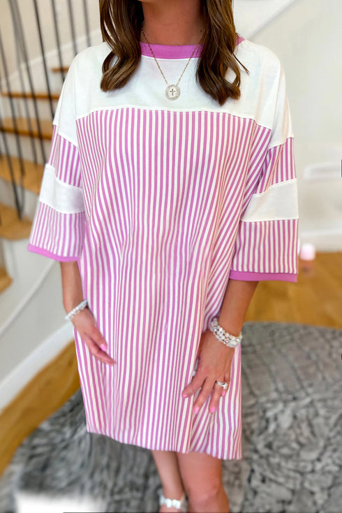 The Orchid Patchwork Swing Dress