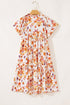 The Savannah Charm Ruffled Flutter Sleeve Floral Mini Dress