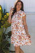 The Savannah Charm Ruffled Flutter Sleeve Floral Mini Dress