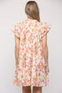 The Savannah Charm Ruffled Flutter Sleeve Floral Mini Dress