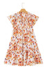 The Savannah Charm Ruffled Flutter Sleeve Floral Mini Dress