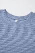 The Solid Color Textu Crinkle Short Sleeve T Shirt Dress