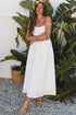 The Stripe Spaghetti Strap Pocketed High Waist Maxi Dress