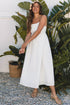 The Stripe Spaghetti Strap Pocketed High Waist Maxi Dress