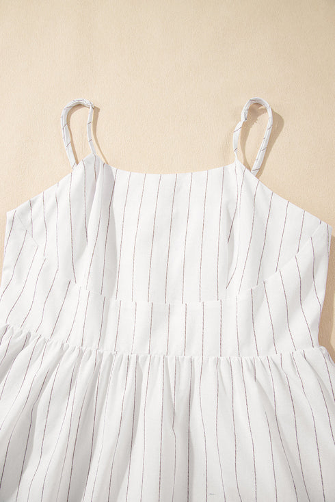 The Stripe Spaghetti Strap Pocketed High Waist Maxi Dress