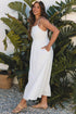 The Stripe Spaghetti Strap Pocketed High Waist Maxi Dress