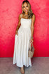 The Stripe Spaghetti Strap Pocketed High Waist Maxi Dress