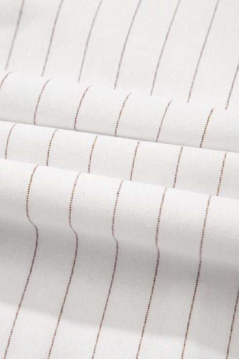 The Stripe Spaghetti Strap Pocketed High Waist Maxi Dress