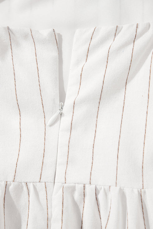 The Stripe Spaghetti Strap Pocketed High Waist Maxi Dress