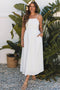 The Stripe Spaghetti Strap Pocketed High Waist Maxi Dress