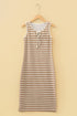 The Veranda Striped Tie-Neck Midi Dress