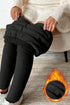 Thermal Fleece Lined Drawstring High Waist Leggings