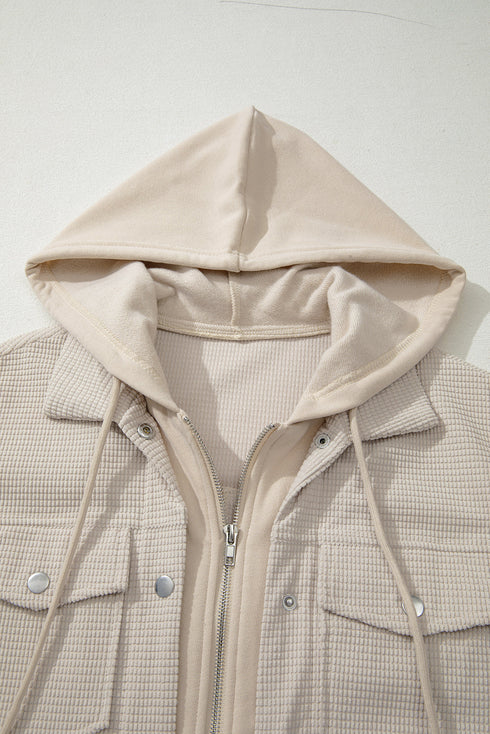Thermal Knit Textured Two In One Hooded Jacket