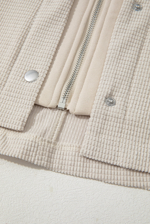 Thermal Knit Textured Two In One Hooded Jacket