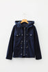 Thermal Knit Textured Two In One Hooded Jacket