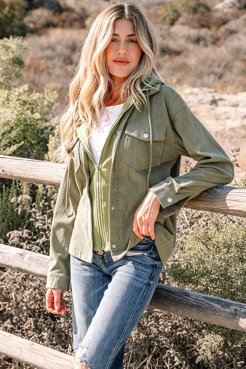 Thermal Knit Textured Two In One Hooded Jacket
