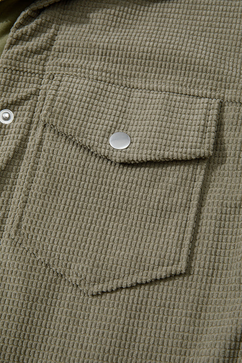 Thermal Knit Textured Two In One Hooded Jacket
