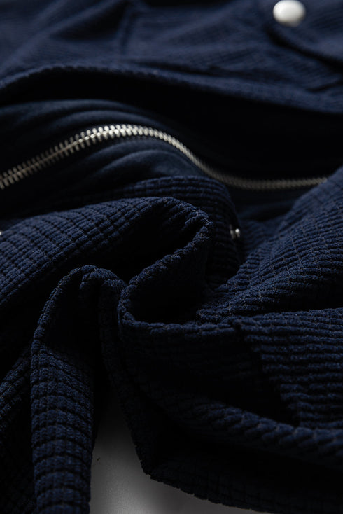 Thermal Knit Textured Two In One Hooded Jacket
