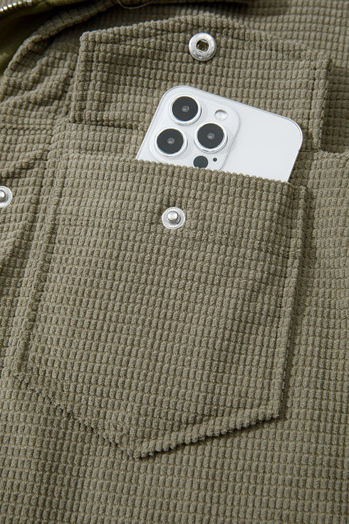 Thermal Knit Textured Two In One Hooded Jacket