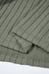 Thermal Ribbed Texture Drop Shoulder Button Up Jacket