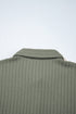Thermal Ribbed Texture Drop Shoulder Button Up Jacket