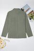 Thermal Ribbed Texture Drop Shoulder Button Up Jacket