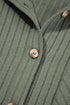 Thermal Ribbed Texture Drop Shoulder Button Up Jacket