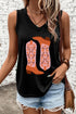 These Boots Are Made For Dancin Graphic V Neck Tank Top