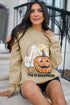This Is Halloween Graphic Print Oversized Crew Neck Sweatshirt