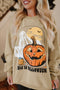 This Is Halloween Graphic Print Oversized Crew Neck Sweatshirt