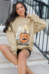 This Is Halloween Graphic Print Oversized Crew Neck Sweatshirt
