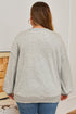 Thread Embroidered Drop Shoulder Crewneck Sweatshirt