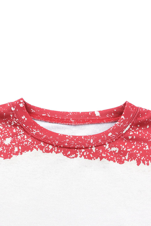 Tie Dye Leopard Drop Shoulder Sweatshirt