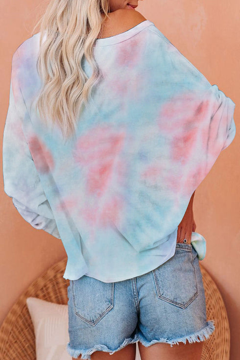 Tie Dye Pullover Long Sleeve Top