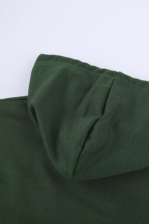 Tie-Dye Striped Drawstring Hoodie With Side Split Tops