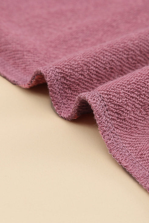 Tie-Dye Striped Drawstring Hoodie With Side Split Tops