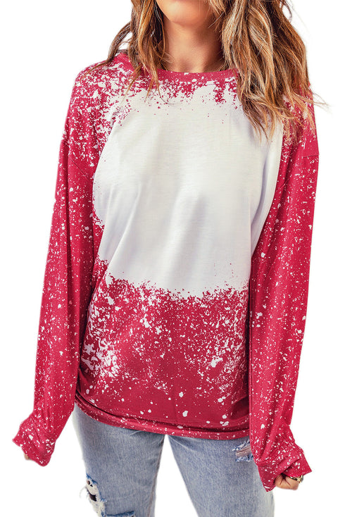 Tie-Dyed Crew Neck Pullover Sweatshirt