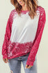 Tie-Dyed Crew Neck Pullover Sweatshirt