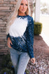 Tie-Dyed Crew Neck Pullover Sweatshirt