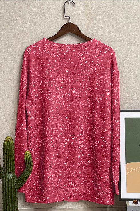 Tie-Dyed Crew Neck Pullover Sweatshirt