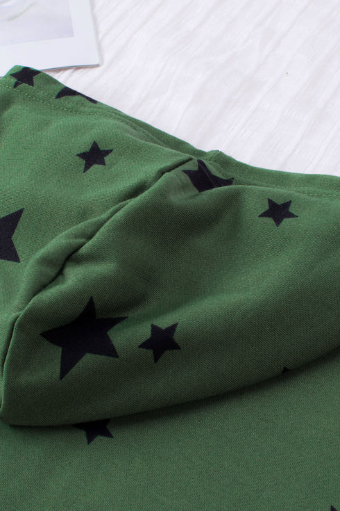 Tie-Dyed Stripe Drawstring Plus Size Hoodie