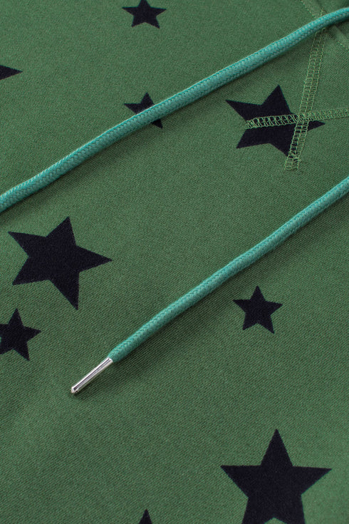 Tie-Dyed Stripe Drawstring Plus Size Hoodie