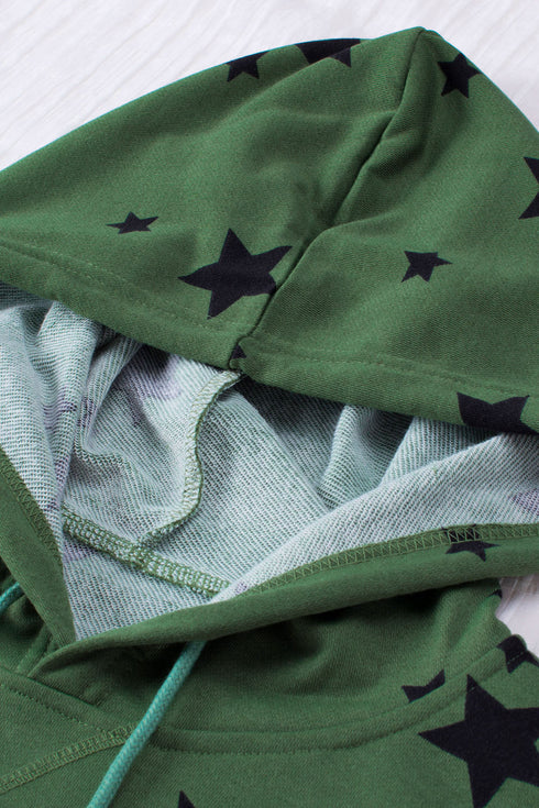 Tie-Dyed Stripe Drawstring Plus Size Hoodie