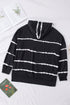 Tie-Dyed Stripe Drawstring Plus Size Hoodie